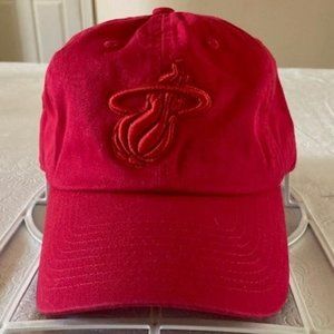 BNWOT Miami Heat Tonal Red on Red Dad Hat Adjustable Strap